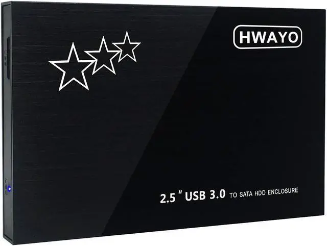 Alt view image 2 of 5 - HWAYO 750GB External Hard Drive Portable 2.5'' Ultra Slim HDD Storage USB 3.0 for PC, Laptop, Mac, Chromebook, Xbox One (Black)