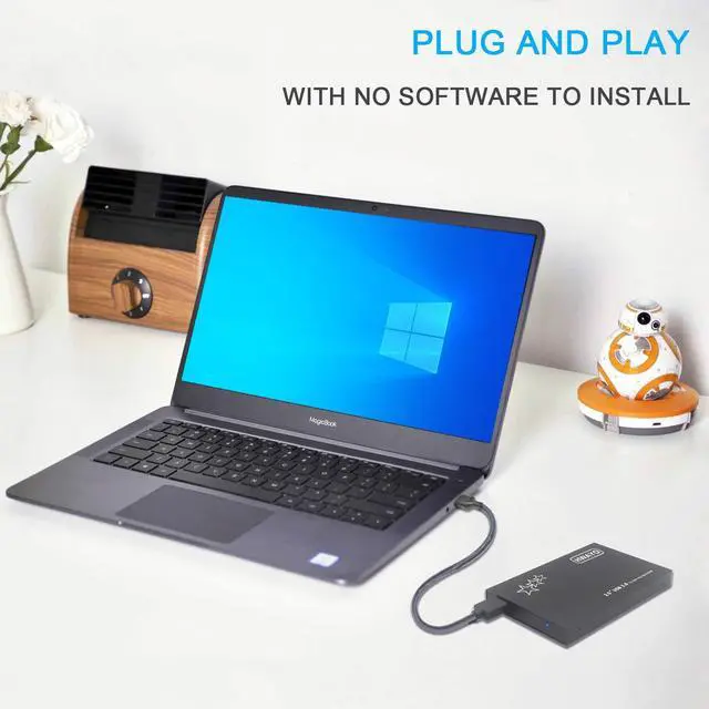 Alt view image 4 of 5 - HWAYO 750GB External Hard Drive Portable 2.5'' Ultra Slim HDD Storage USB 3.0 for PC, Laptop, Mac, Chromebook, Xbox One (Black)