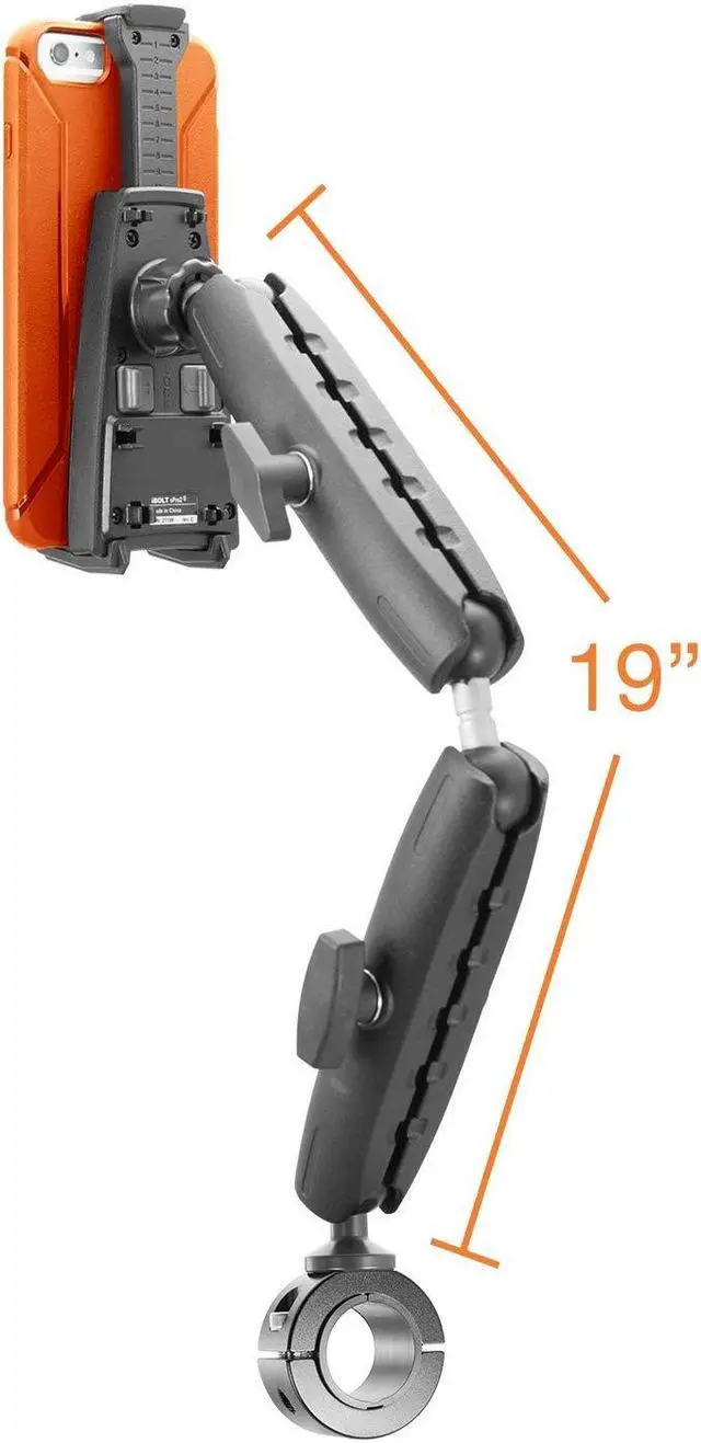 Alt view image 2 of 5 - iBOLT sPro2 Accessibility Post/Pole/Rail/Handlebar Mount for Wheelchairs/Exercise Equipment. Fits Devices from 4.7 to 6.7 inches Wide/Tall (iPhone 11, Small Tablets, Nintendo Switch)