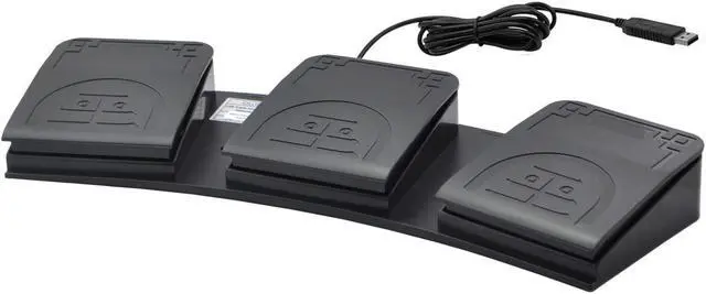 Alt view image 2 of 5 - OLLGEN Triple USB Foot Pedal Mechanical Switch Control 3 Three Key Program Computer Keyboard Mouse String Game Macro MIDI Cotroller Action HID