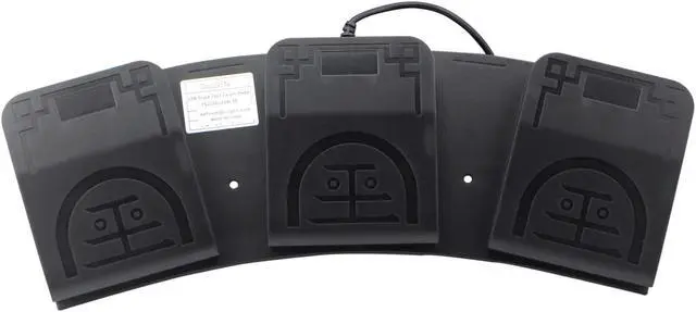 Alt view image 4 of 5 - OLLGEN Triple USB Foot Pedal Mechanical Switch Control 3 Three Key Program Computer Keyboard Mouse String Game Macro MIDI Cotroller Action HID