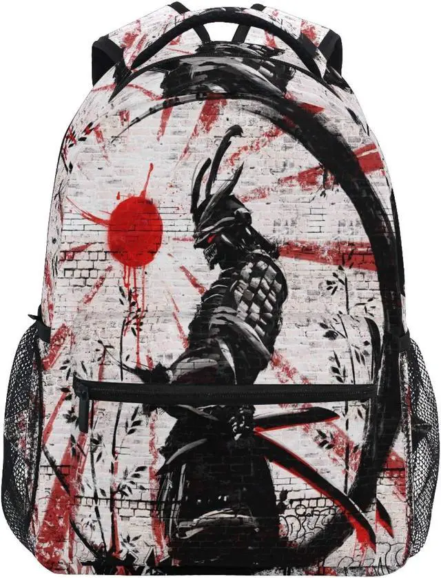 Main image of Backpack Japanese Samurai School Shoulder Bag Large Waterproof Durable Bookbag Laptop Daypack for Students Teens Girls Boys Elementary