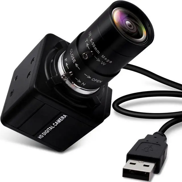 Main image of IFWATER 4K Ultra HD 5-50mm Zoom Manual Lens USB Web Camera, 2160P IMX317 Sensor, 10X Varifocus Close-up USB Webcam for Windows/Linux/Raspberry Pi
