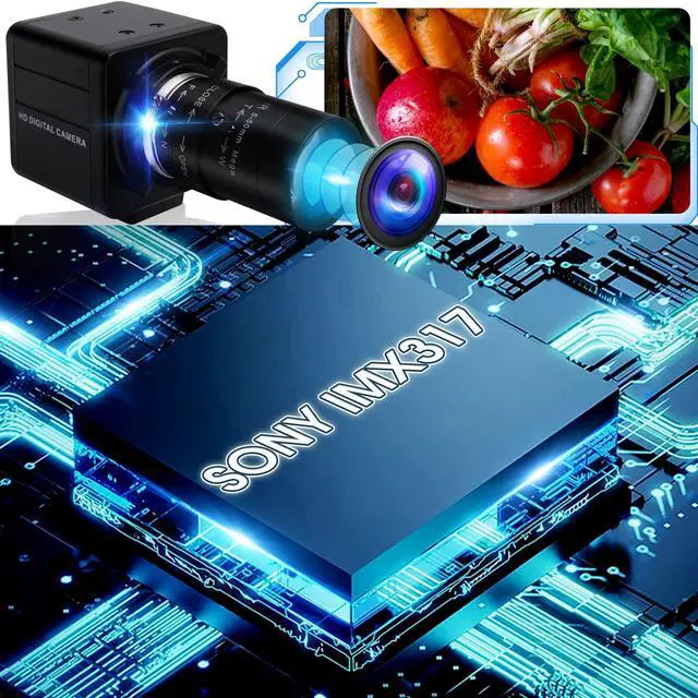Alt view image 3 of 5 - IFWATER 4K Ultra HD 5-50mm Zoom Manual Lens USB Web Camera, 2160P IMX317 Sensor, 10X Varifocus Close-up USB Webcam for Windows/Linux/Raspberry Pi