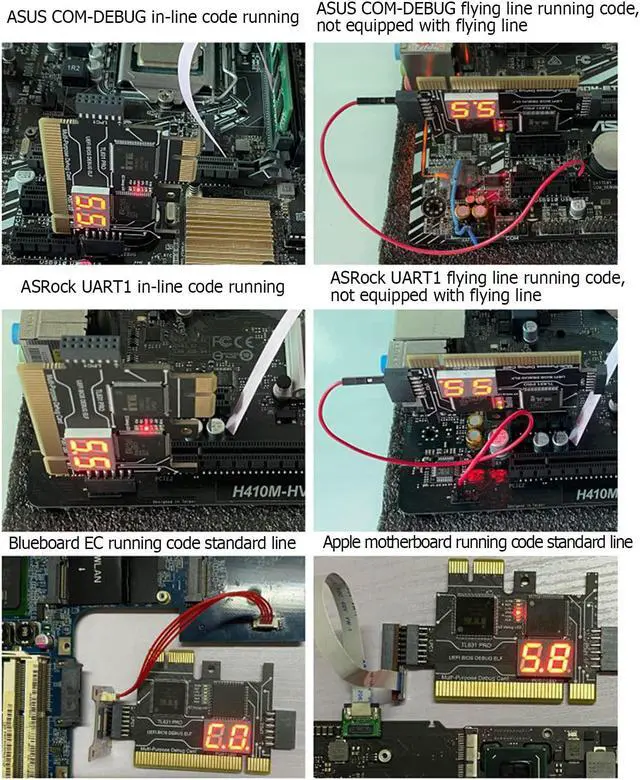 Alt view image 4 of 5 - Jadeshay TL631 Pro Motherboard Analyzer Diagnostic Card, PCI Mini PCI-E LPC Motherboard Tester Debug Cards for Laptop Desktop