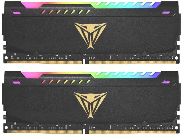 Main image of Patriot Viper Steel RGB DDR4 RAM 16GB (2X8GB) 3200MHz CL18 1.35v UDIMM Desktop Gaming Memory Kit Compatible with XMP - PVSR416G320C8K