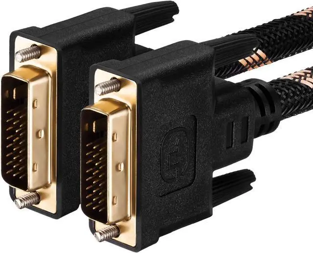 Alt view image 2 of 5 - Dvi to Dvi Cable 65Ft,Nylon Braided DVI-D 24+1 Dual Link Male to Male Digital Video Cable Gold Plated with Ferrite Core Support 2560x1600 for Gaming, DVD, Laptop, HDTV and Projector (65Ft/20M)