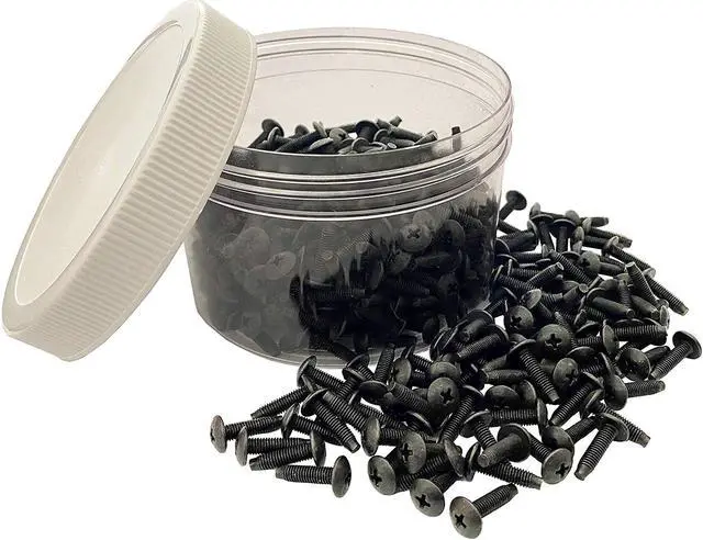 Main image of RackGold(r) 10-32 Pilot Point Rack Mount Screws 500 Pack Jar- USA Made