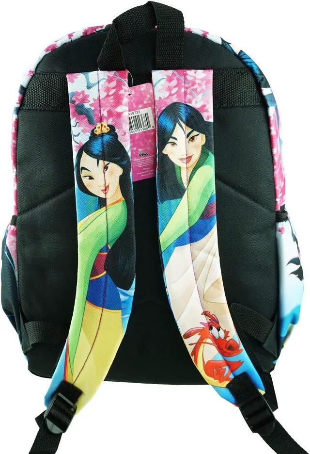 Alt view image 4 of 5 - Disney Princess Mulan Deluxe Oversize Print Large 16" Backpack with Laptop Compartment - A19733