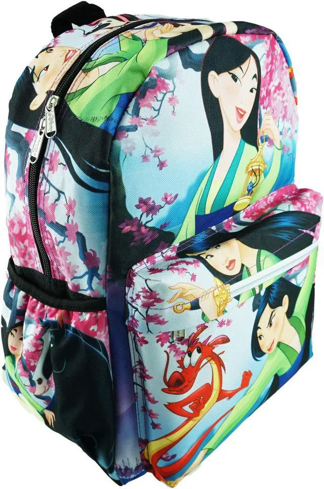 Alt view image 2 of 5 - Disney Princess Mulan Deluxe Oversize Print Large 16" Backpack with Laptop Compartment - A19733