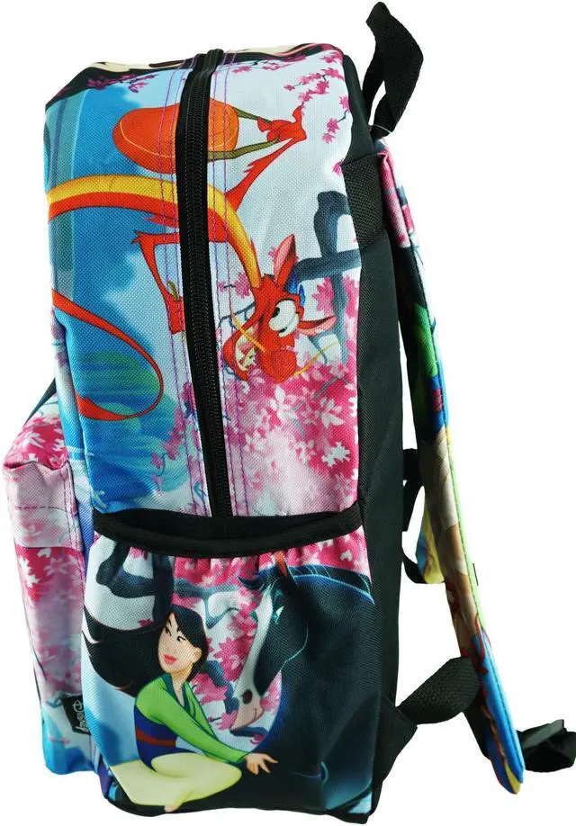 Alt view image 5 of 5 - Disney Princess Mulan Deluxe Oversize Print Large 16" Backpack with Laptop Compartment - A19733
