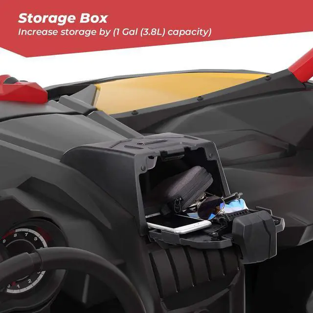 Alt view image 3 of 5 - KEMIMOTO X3 Electric Device Tablet Holder, GPS Mount Storage Box Compatible with 2017-2025 Can Am Maverick X3 All Models, Replace OEM #715002874