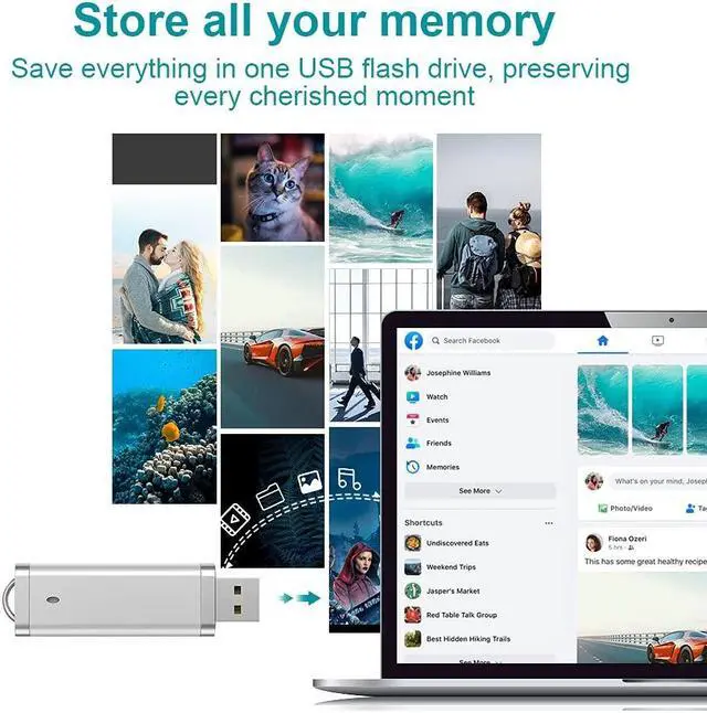 Alt view image 2 of 5 - KEXIN 10 Pack 32 GB Flash Drive 32GB USB Flash Drive Thumb Drive USB2.0 Metal Pen Shape Memory Stick Silver 10 Pack