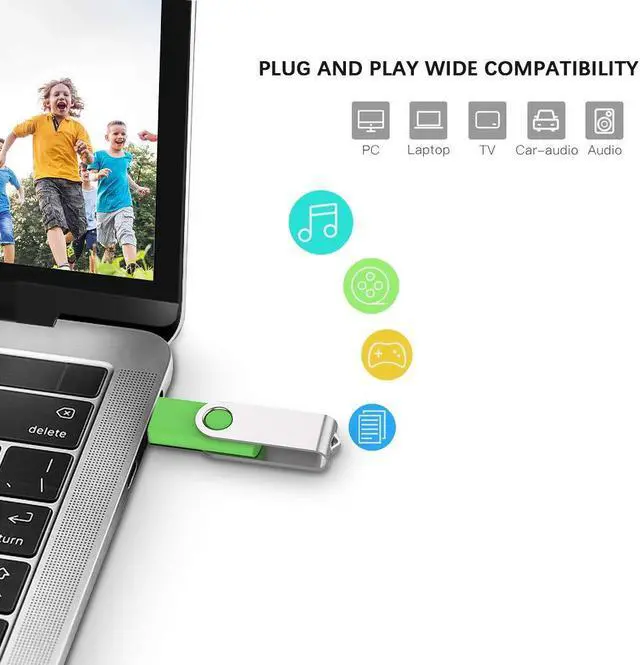 Alt view image 5 of 5 - KEXIN USB 3.0 Flash Drive 64GB 10 Pack Thumb Drive 64G USB Drive USB Stick USB 3.0 Drive 64 GB with LED Indicator (5 Mixed Colors: Black Blue Green Red White)