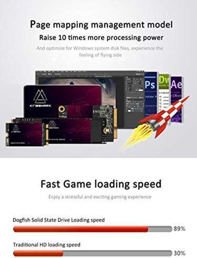 Alt view image 4 of 5 - Kingshark gamer M.2 2242 SSD 1TB Ngff Internal Solid State Drive High-Performance Hard Drive for Desktop Laptop SATA III 6Gb/s Includes SSD (1TB, M.2 2242)