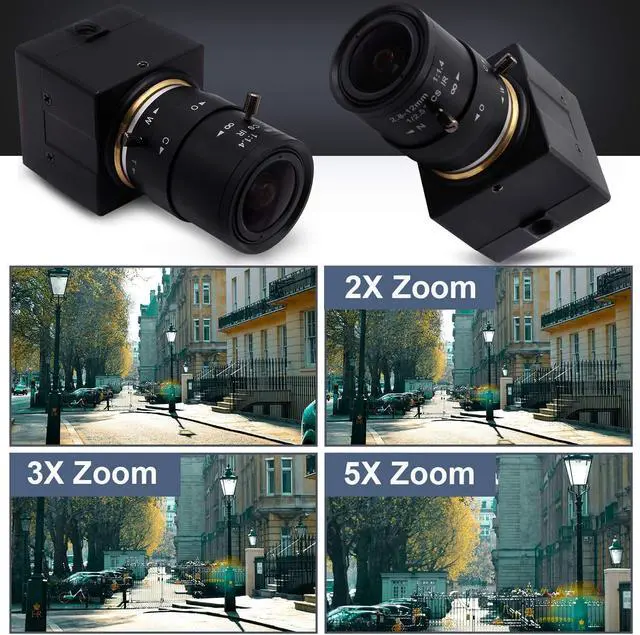 Alt view image 3 of 5 - SVPRO 8MP USB Webcam with Zoom Lens,2.8-12mm Optical Zoom Camera with Sony IMX179 Sensor,High Definition Webcam3264x2448 HD Video Camera USB2.0 UVC Plug and Play Camera Support OTG