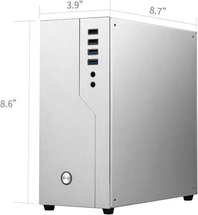 Alt view image 2 of 5 - Goodisory SR01 Aluminium Mini-ITX HTPC Soft Router Computer Case Support 6 COM Port (Sliver)