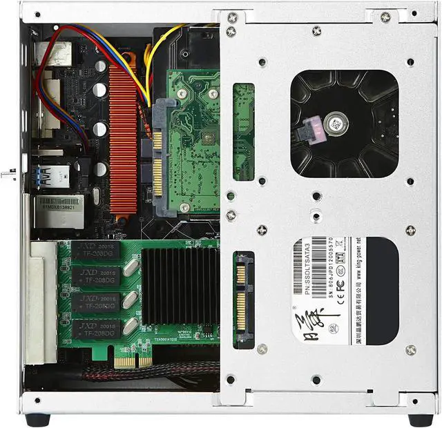 Alt view image 5 of 5 - Goodisory SR01 Aluminium Mini-ITX HTPC Soft Router Computer Case Support 6 COM Port (Sliver)