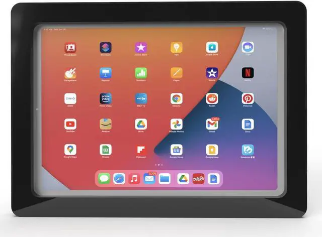 Main image of TABcare Anti-Theft Acrylic VESA Enclosure for Apple iPad Air 4 5 10.9" with Free Wall Mount Kit & 90-Degree Angle USB C Charge Cable (iPad AIr 4/5 10.9", Black)
