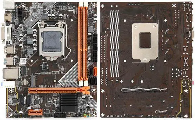 Alt view image 4 of 5 - M ATX Desktop Motherboard for Intel B75, NVME&NGFF Dual Mode M.2 High-Speed Hard Disk/CPU for LGA 1155Pin/2X DDR3 1600/1333/1066 MHZ/1X PCI EX16 Graphics Card Slot Motherboard