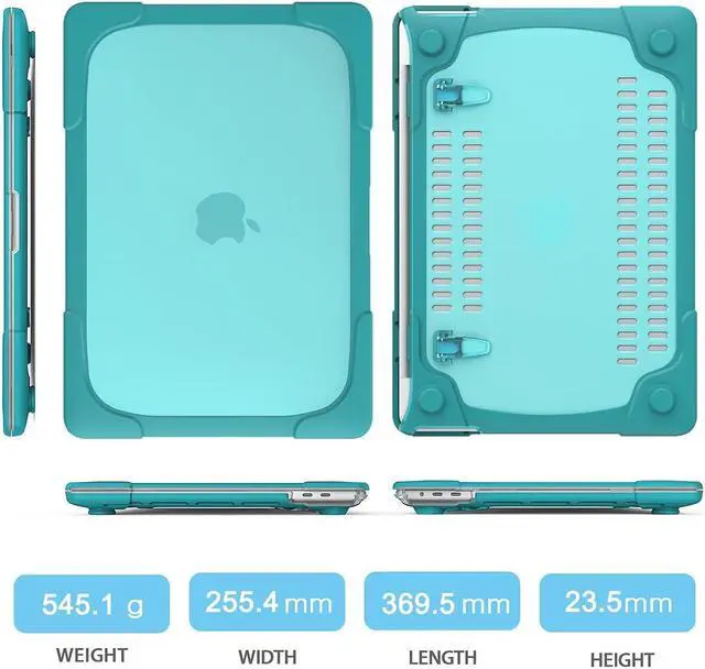Alt view image 2 of 5 - Mektron for MacBook Pro 16 Case A2141, Heavy Duty Shockproof Hard Shell Cover for MacBook Pro 16 inch 2020 2019 Release, Sky Blue