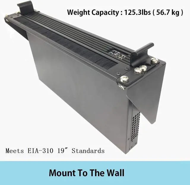Alt view image 3 of 5 - JINGCHENGMEI 19 Inch 2U Heavy Duty Vertical Wall Mountable Rack and 125 lb Wall Mountable Server Rack (MFT-HVWRF2U)