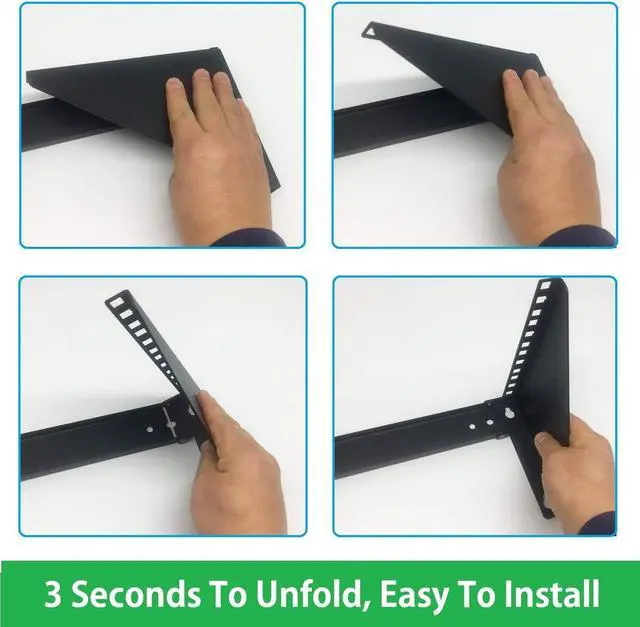 Alt view image 4 of 5 - JINGCHENGMEI 19 Inch 4U Heavy Duty Vertical Wall Mountable Rack and 125 lb Wall Mountable Server Rack ((MFT-HVWRF4U)