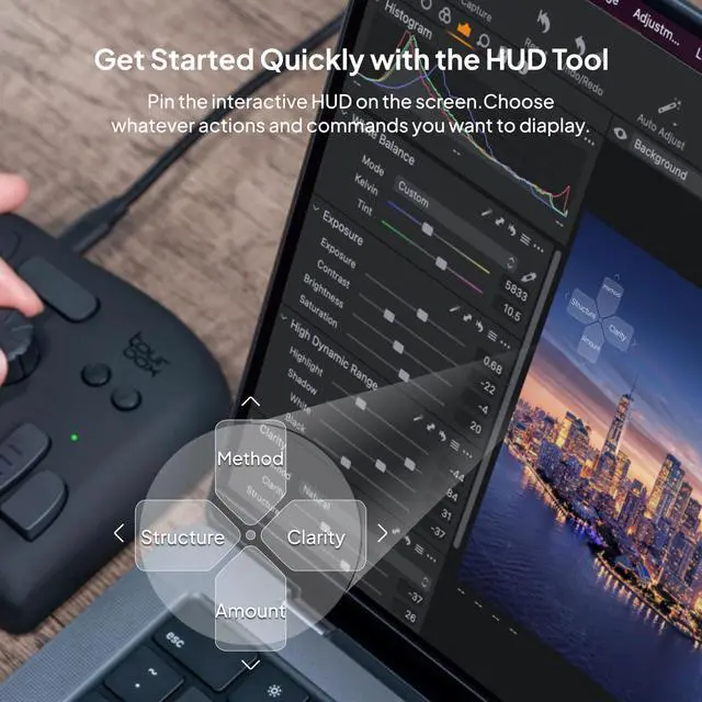 Alt view image 2 of 5 - TourBox NEO, Custom Controller for Photo Video Editing, Color Grading, Ilustration, Mac/Windows, Adobe Photoshop Lightroom Premiere Illustrator Davinci Resolve After Effects Final Cut Pro Keyboard
