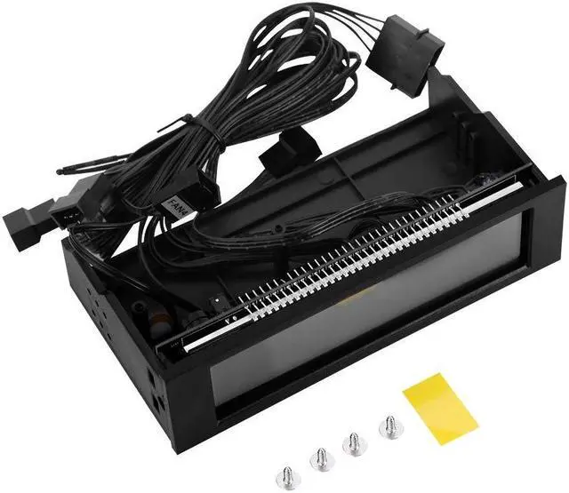 Alt view image 3 of 5 - V BESTLIFE Fan Speed Controller PC Computer Fan Controller CPU Temperature Sensor Computer Cooling Drive Bay Front LCD Panel