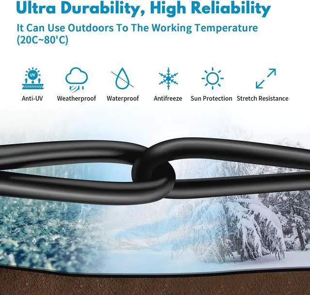 Alt view image 4 of 5 - Vabogu Cat 8 Ethernet Cable, 35ft Heavy Duty High Speed Internet Network Cable, Professional LAN Cable, 26AWG,2000Mhz 40Gbps with Gold Plated RJ45 Connector, Shielded in Wall,Indoor&Outdoor