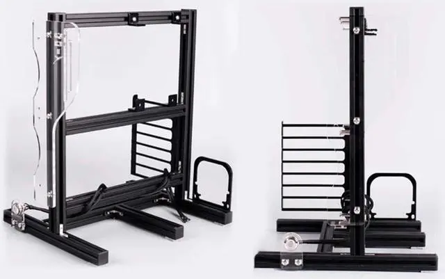 Alt view image 4 of 5 - V BESTLIFE DIY Self Assembly ATX/M ATX/ITX Motherboard Open Chassis Vertical Overclocking Open Aluminum Computer Case Frame Chassis Rack (Black)