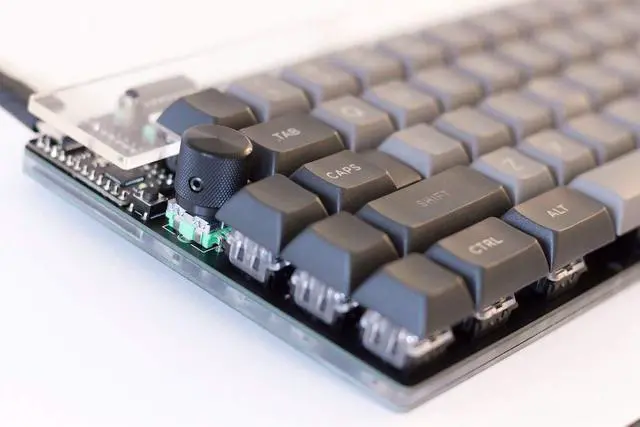 Alt view image 4 of 5 - nullbits Nibble 65% 72 Key Programmable QMK Mechanical Keyboard Kit (Black)