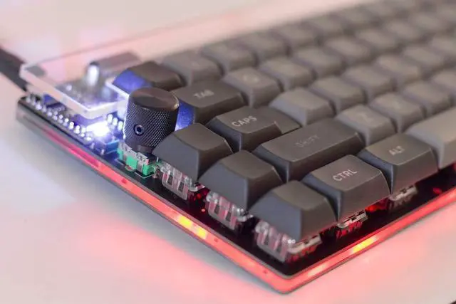 Alt view image 5 of 5 - nullbits Nibble 65% 72 Key Programmable QMK Mechanical Keyboard Kit (Black)