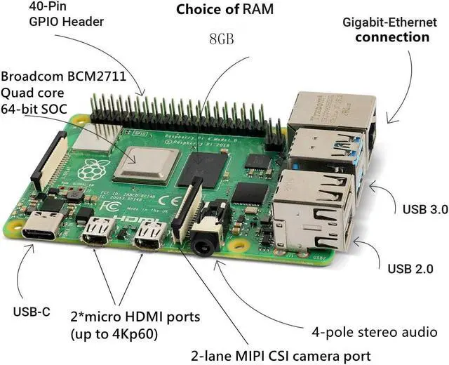 Alt view image 3 of 5 - Raspberry Pi 4 Model B 8GB