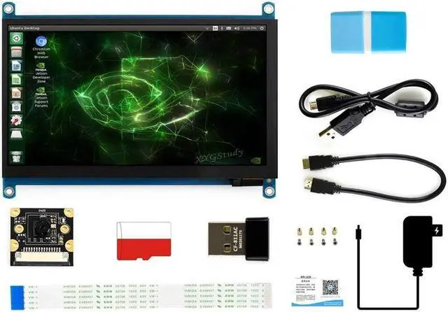 Main image of Jetson Nano 2GB Developer Accessories Kit for Small Powerful Computer AI Development Board with 7 inch IPS Touch HDMI Screen LCD Display Micro Card 64GB USB WiFi 8MP Camera Module @XYGStudy (AcceC)