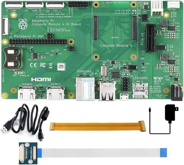 Main image of for Raspberry Pi Compute Module 4 IO Board Development Platform and Reference Base-Board Design for CM4 with Cables @XYGStudy