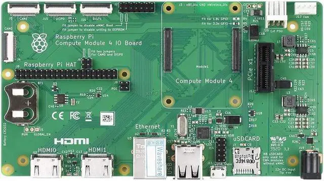Alt view image 4 of 5 - for Raspberry Pi Compute Module 4 IO Board Development Platform and Reference Base-Board Design for CM4 with Cables @XYGStudy