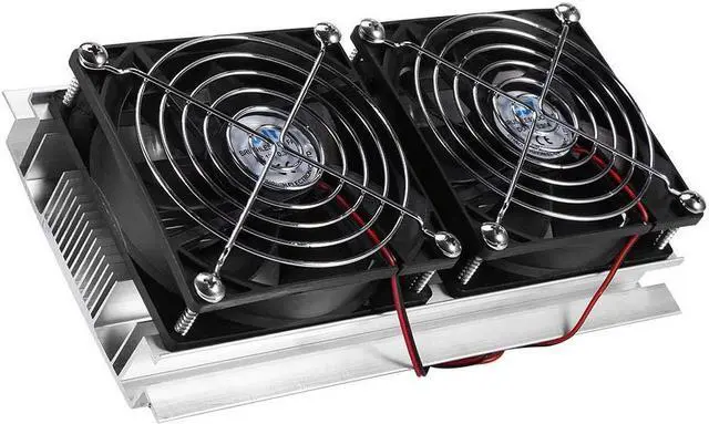 Main image of Oumefar Dual-core Thermoelectric Peltier Cooling System Semiconductor Refrigeration Cooler Kit with Power for Plate Cooling Pet Bed Cooling etc