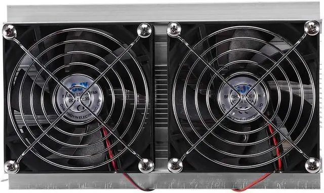 Alt view image 2 of 5 - Oumefar Dual-core Thermoelectric Peltier Cooling System Semiconductor Refrigeration Cooler Kit with Power for Plate Cooling Pet Bed Cooling etc