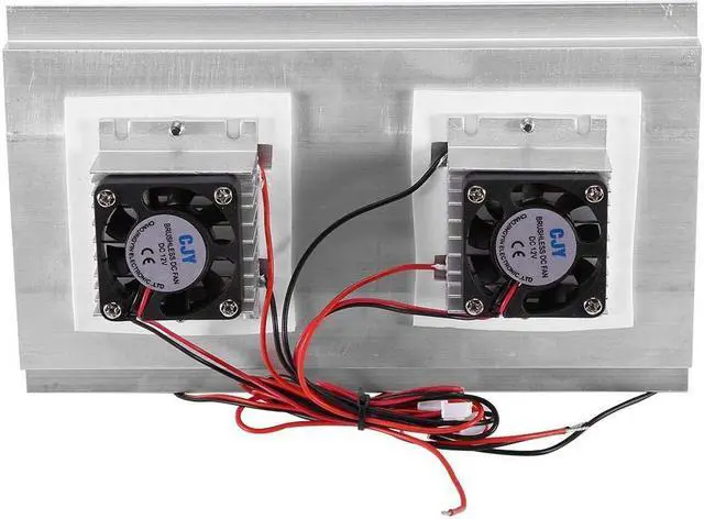 Alt view image 3 of 5 - Oumefar Dual-core Thermoelectric Peltier Cooling System Semiconductor Refrigeration Cooler Kit with Power for Plate Cooling Pet Bed Cooling etc