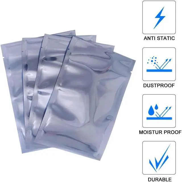 Alt view image 3 of 5 - 20Pcs Open Top Anti Static Bags,15.75x19.69in Extra Large ESD Shielding Bag, Antistatic Bags with Static-Free Stickers for Motherboard, GPU