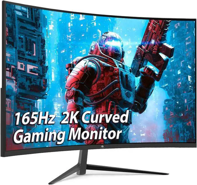 Main image of Z-Edge 32 inch Curved Gaming Monitor, 16:9 QHD 2K 2560x1440 165/144Hz 1ms Frameless LED Gaming Monitor, AMD Freesync Premium Display Port HDMI Built-in Speakers