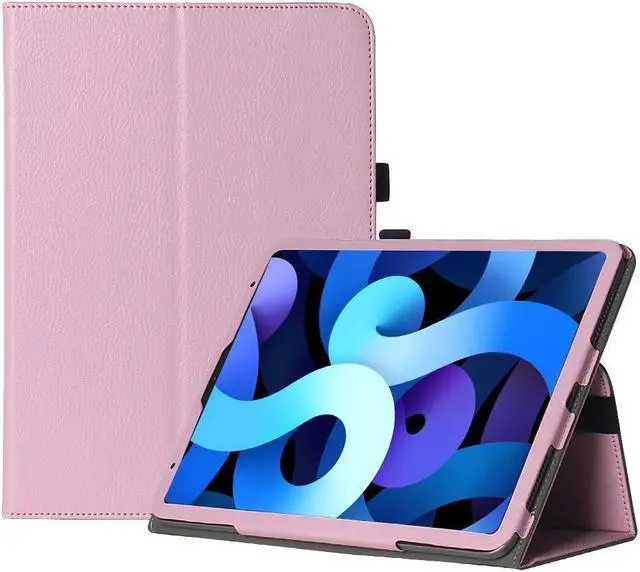 Main image of SaharaCase Folio Case for Apple iPad Air 10.9" (4th Generation 2020 and 5th Generation 2022) [Shockproof Bumper] Rugged Protection Antislip Grip Leather Kickstand (Pink)