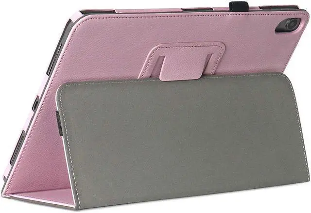 Alt view image 4 of 5 - SaharaCase Folio Case for Apple iPad Air 10.9" (4th Generation 2020 and 5th Generation 2022) [Shockproof Bumper] Rugged Protection Antislip Grip Leather Kickstand (Pink)