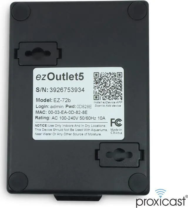 Alt view image 3 of 5 - ezOutlet5 - Internet Enabled IP & Wi-Fi Remote Power Switch with Automatic Reboot - iOS | Android | Cloud | Web Controllable - Single AC Power Outlet - Model EZ-72b