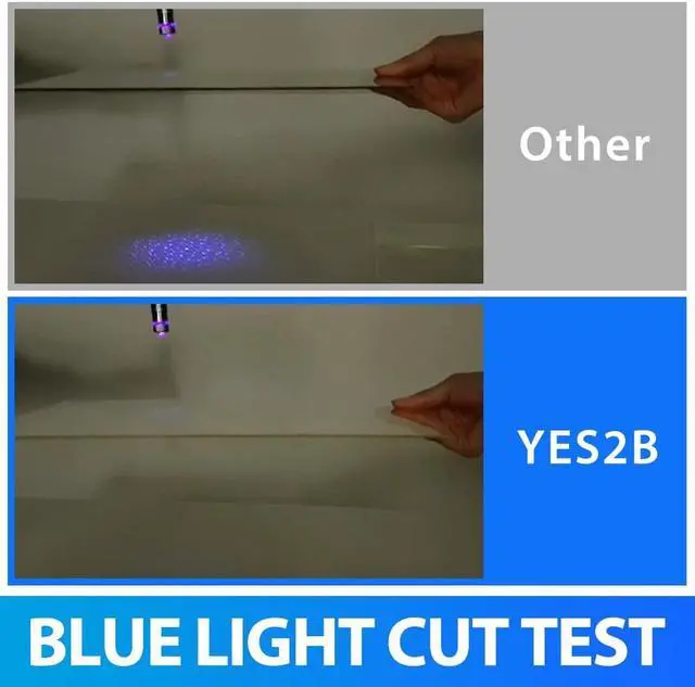 Alt view image 3 of 5 - YES2B Universal 25-28 inch Easy On/Off Acrylic Anti Blue Light Filter for Laptop, Notebook, Frame Hanging Type, Eye Protection, Hard Coating, Screen Protector, Clear View for Widescreen 16:9, 16:10