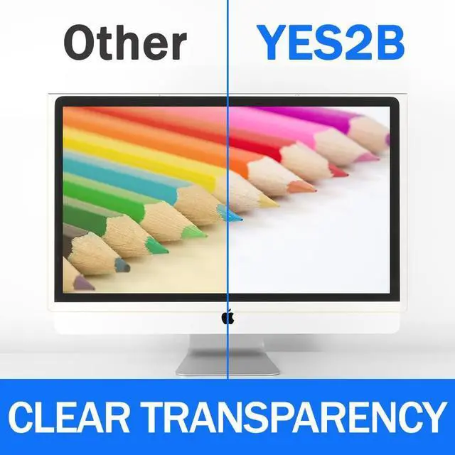 Alt view image 4 of 5 - YES2B Universal 25-28 inch Easy On/Off Acrylic Anti Blue Light Filter for Laptop, Notebook, Frame Hanging Type, Eye Protection, Hard Coating, Screen Protector, Clear View for Widescreen 16:9, 16:10