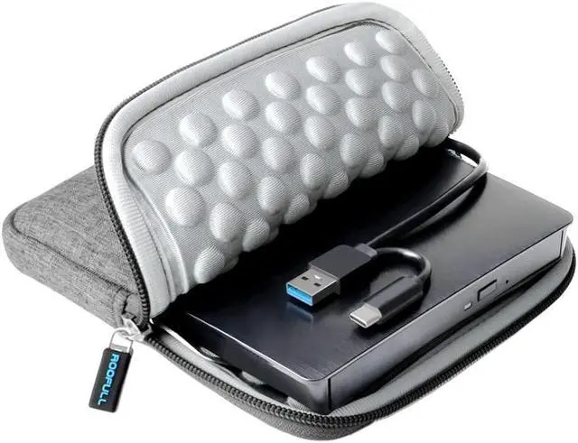 Main image of ROOFULL External CD/DVD Drive for Laptop with Carrying Case, USB 3.0 Type-C CD Burner Reader Writer DVD Player ROM/RW USB-C Portable Optical Disk Drive for Mac PC Windows 11/10 MacBook Linux Computer