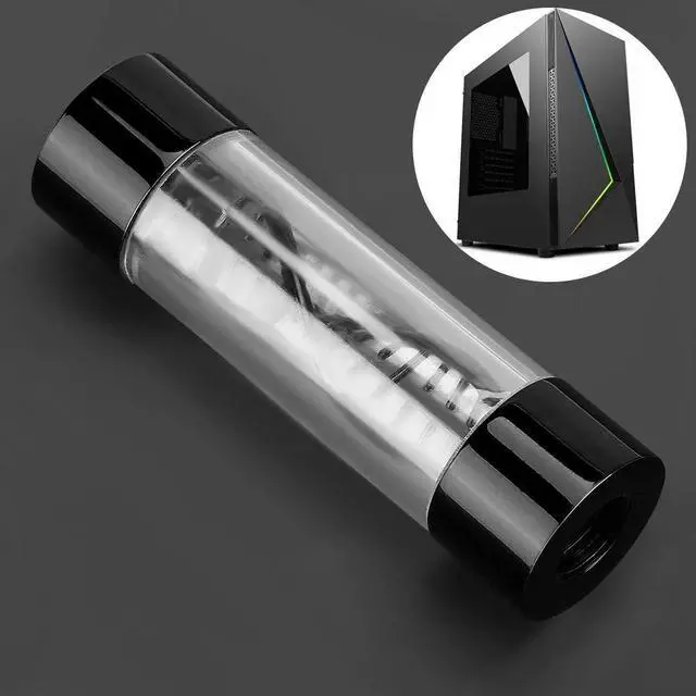 Alt view image 4 of 5 - Water Cooling Flow Meter Indicator G1/4 Female Threaded Water Cooling System Replacement for PC Computer(Black)