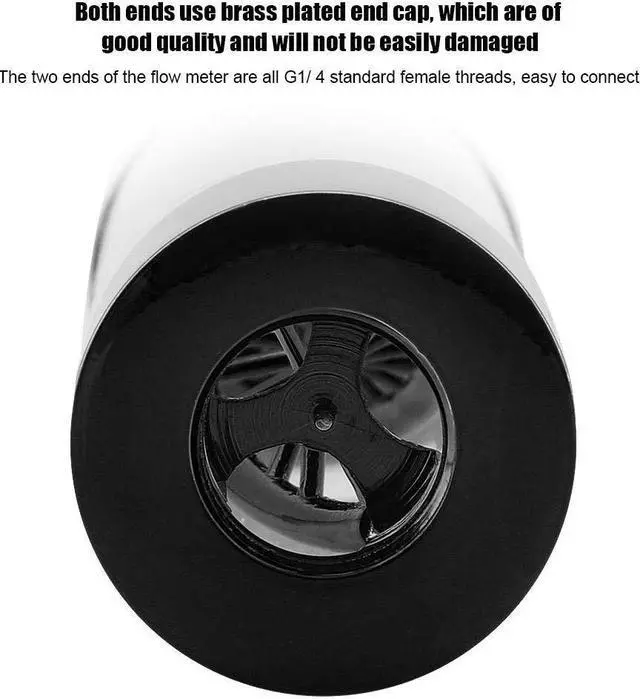 Alt view image 5 of 5 - Water Cooling Flow Meter Indicator G1/4 Female Threaded Water Cooling System Replacement for PC Computer(Black)